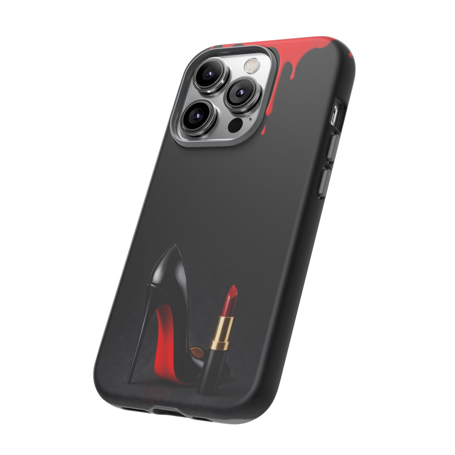 Dark Feminine Red Drip Phone Case – Gothic Glam Tough Cover