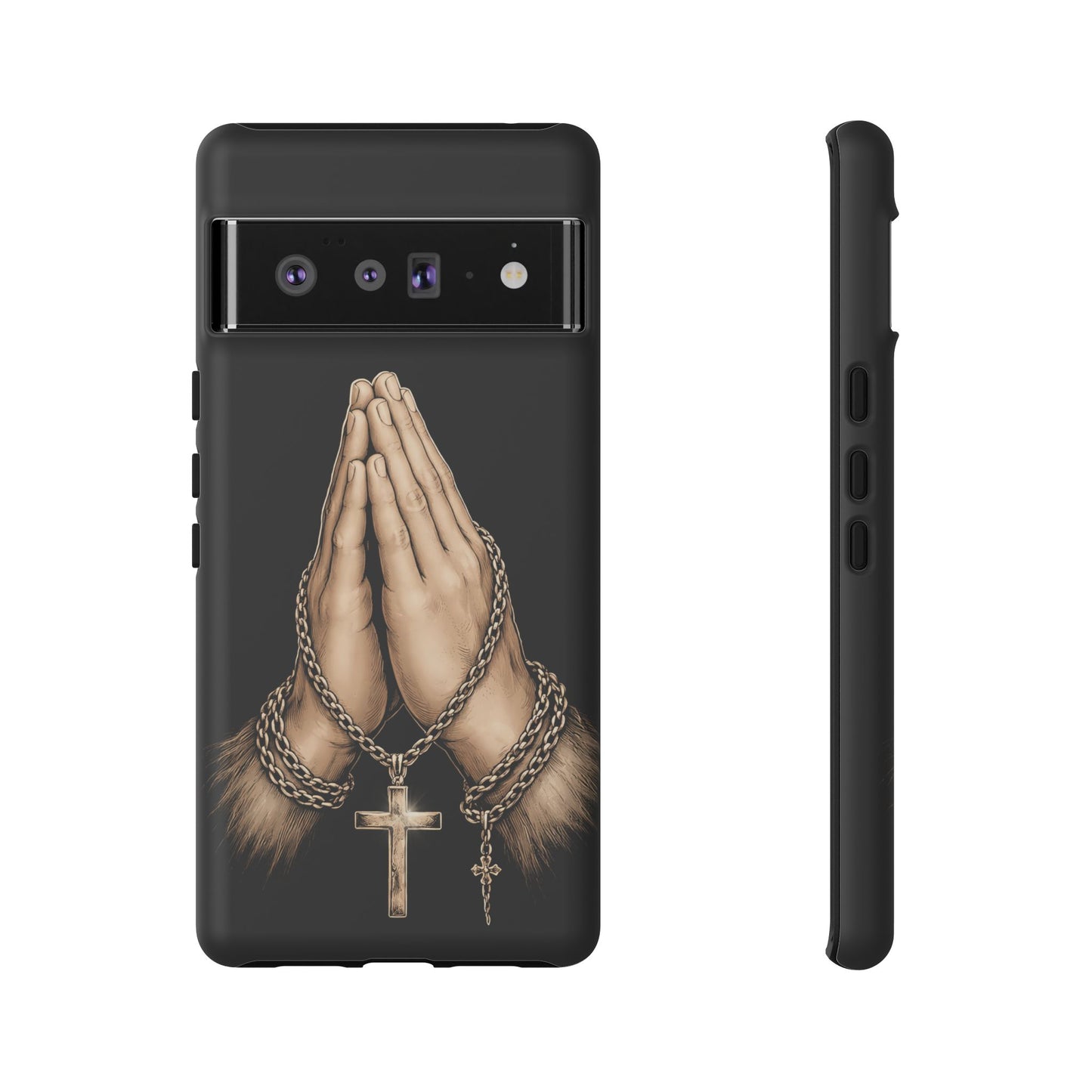 Praying Hands Cross Phone Case – Christian Faith Scripture Cover
