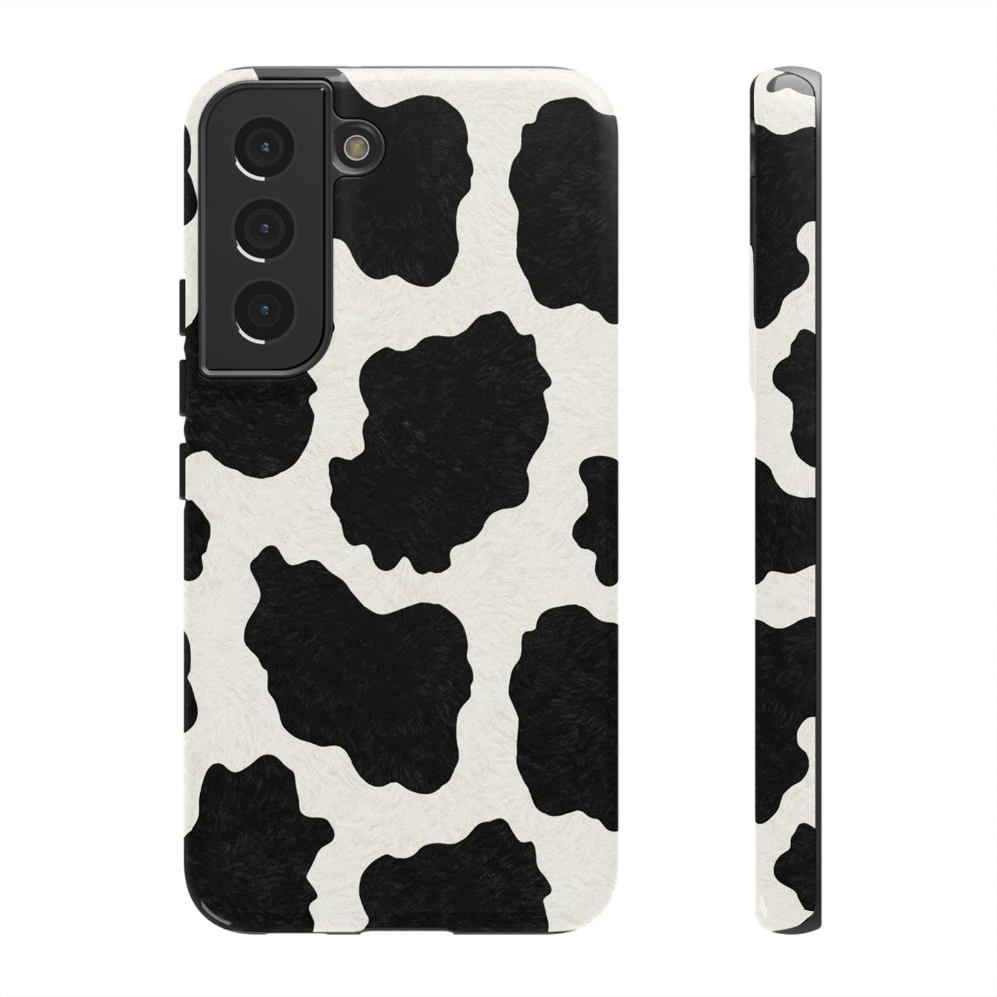 Black & White Cow Print Phone Case | Aesthetic Tough Protective Case