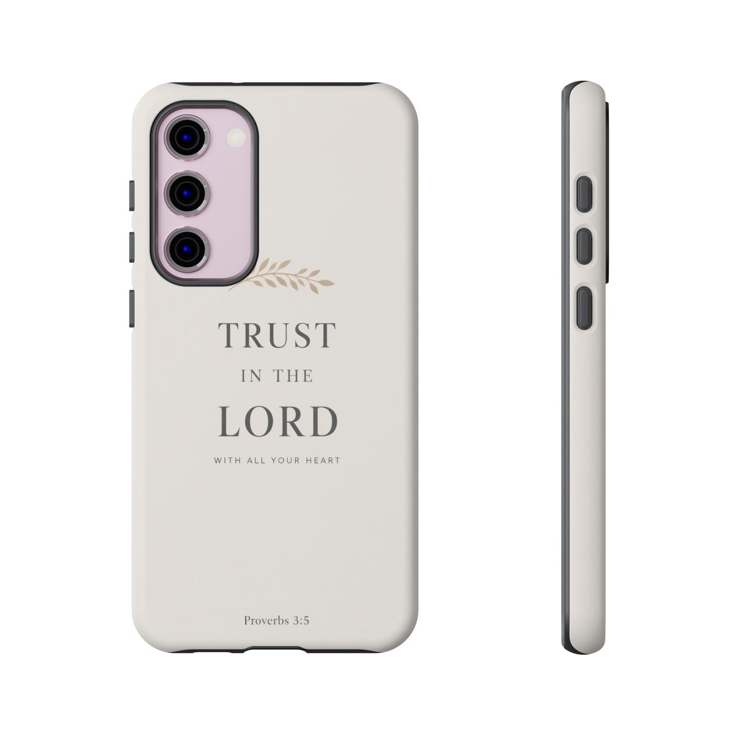 Proverbs 3:5 Christian Phone Case Trust in the Lord Minimalist Faith Cover