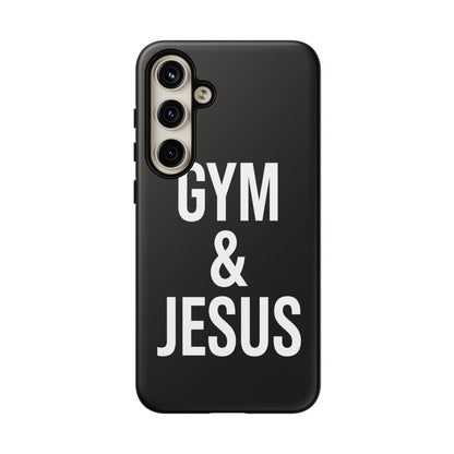 Gym & Jesus Phone Case Christian Faith Workout Gym Motivation Case