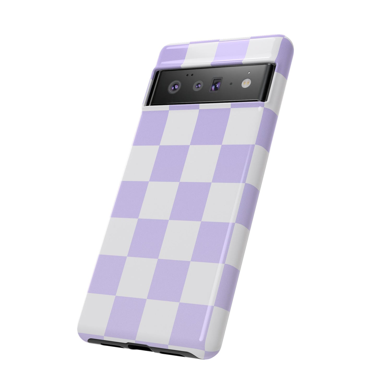 Lavender Checkerboard Phone Case | Pastel Aesthetic Checkered iPhone & Samsung Tough Case