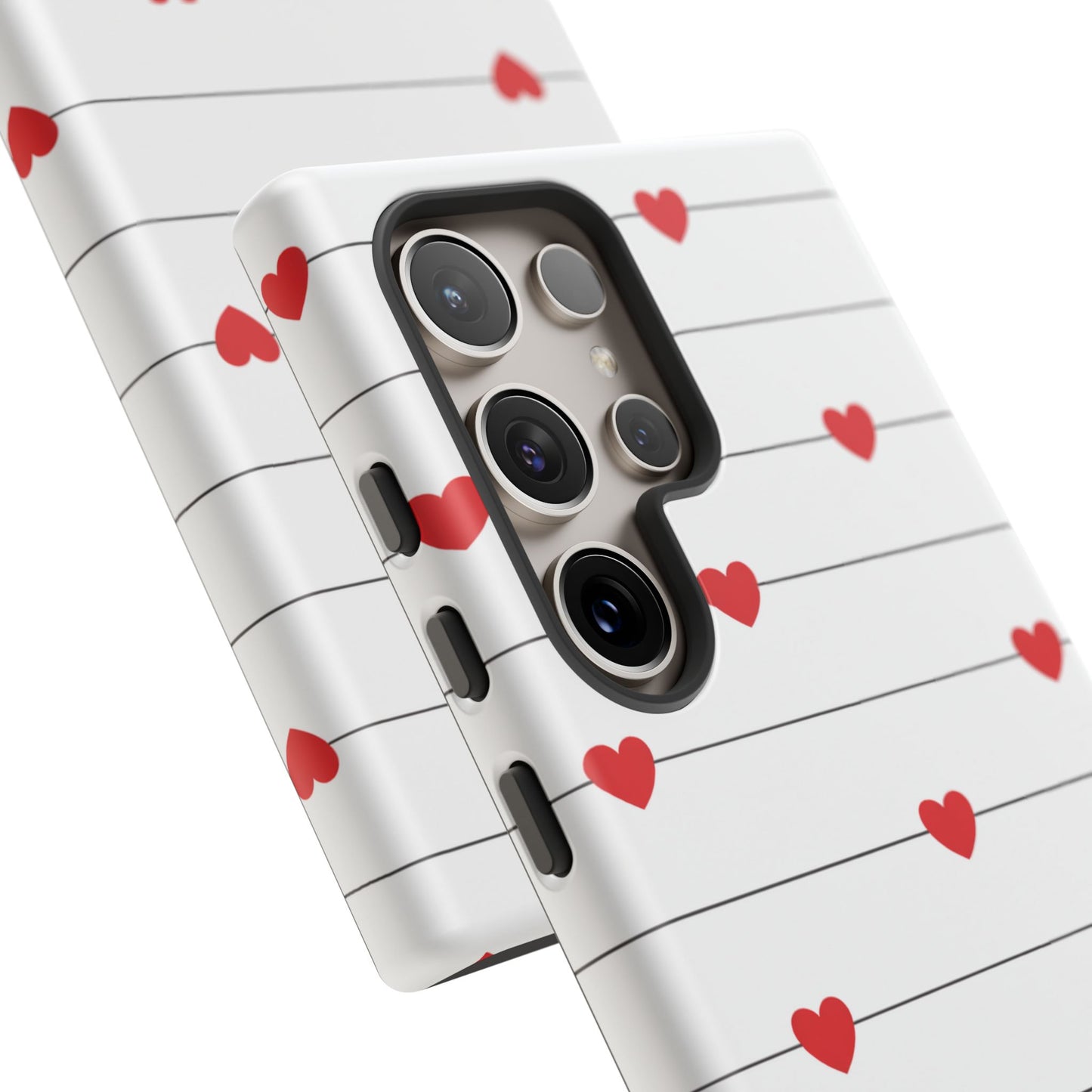 Red Heart Stripe iPhone Case | Tough Shockproof Love Aesthetic Cover
