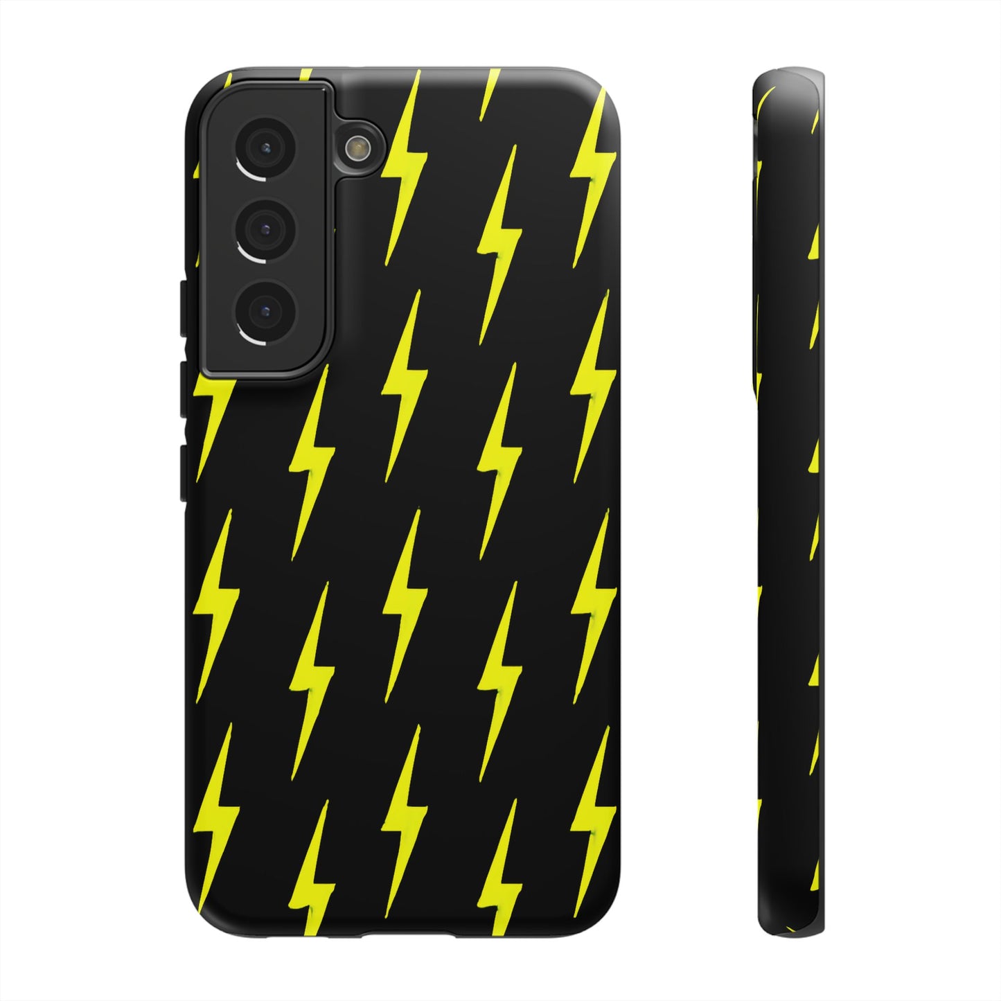 Yellow Lightning Bolt Tough Phone Case | Bold Electric Pattern Case for Iphone, Samsung Galaxy and Pixel