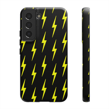 Yellow Lightning Bolt Tough Phone Case | Bold Electric Pattern Case for Iphone, Samsung Galaxy and Pixel