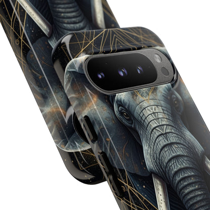 Elephant Mandala Phone Case | Minimal Gold Accent Tough Case