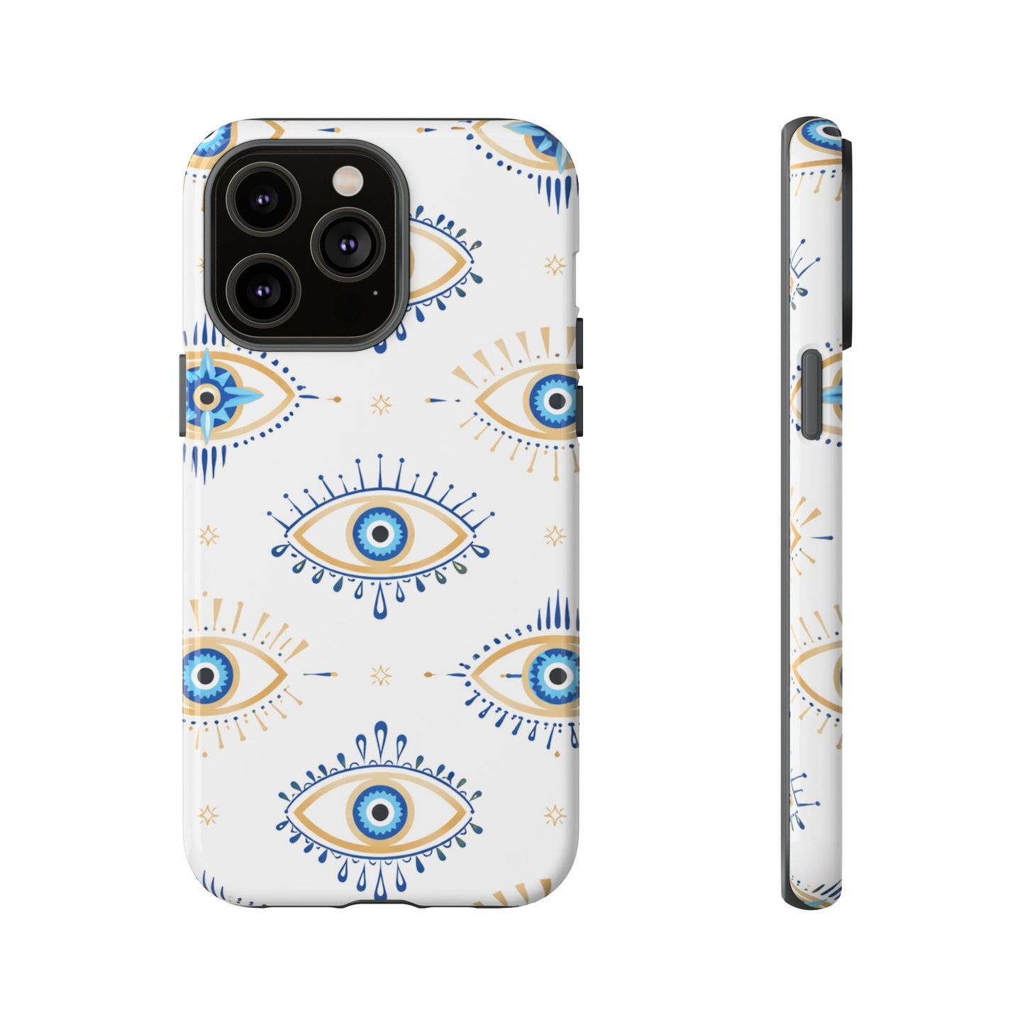 Blue Evil Eye Phone Case – Protective Slim Shockproof Cover for Iphone, Samsung Galaxy and Pixel