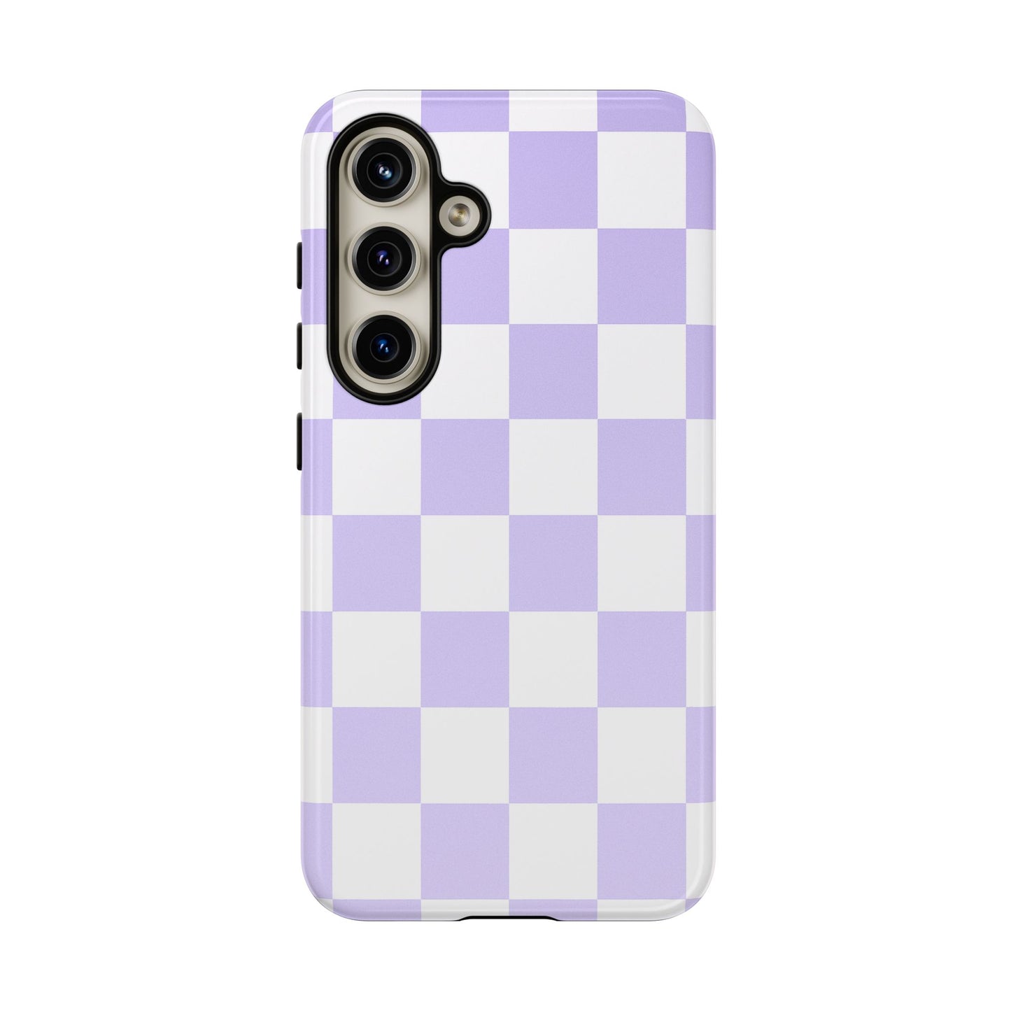 Lavender Checkerboard Phone Case | Pastel Aesthetic Tough Case