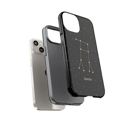 Gemini Zodiac Constellation Phone Case – Luxe Gold Celestial Cover