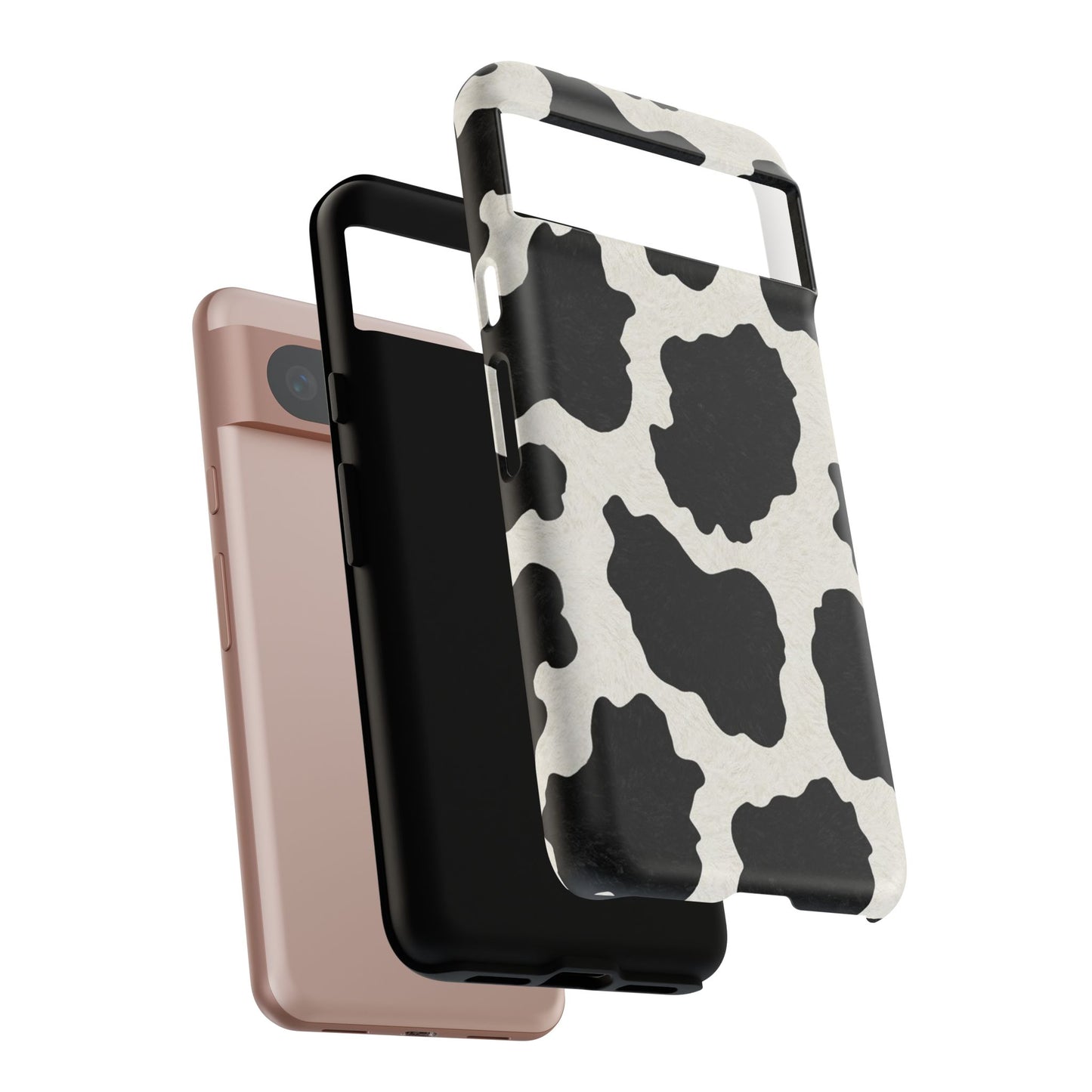 Black & White Cow Print Phone Case | Aesthetic Tough Protective Case