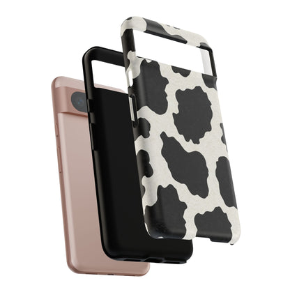 Black & White Cow Print Phone Case | Aesthetic Tough Protective Case