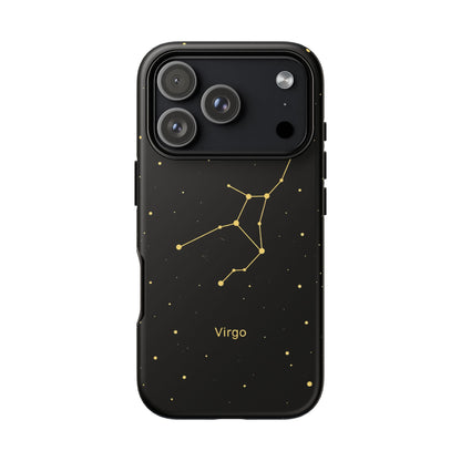 Virgo Zodiac Constellation Phone Case – Luxe Gold Celestial Cover