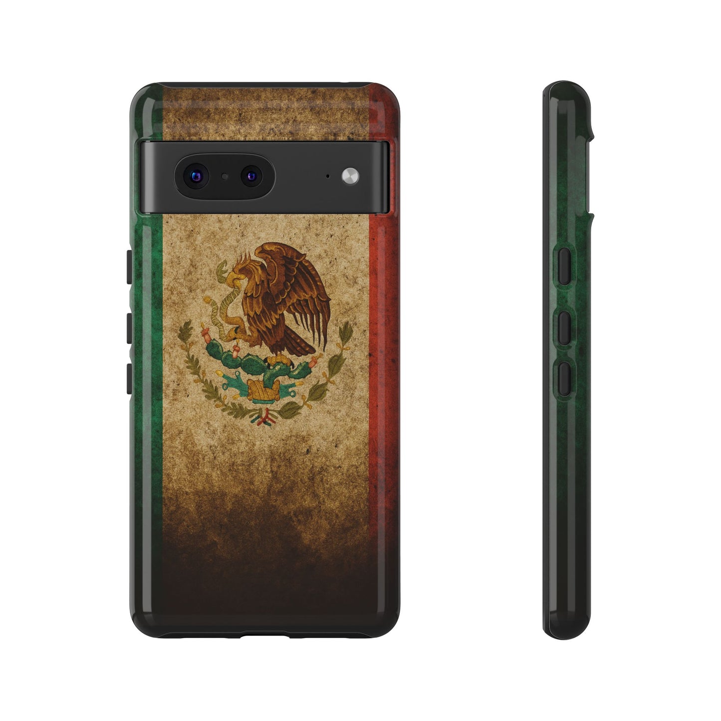 Vintage Mexico Flag Phone Case – Mexican Pride Grunge Flag Aesthetic Tough Case