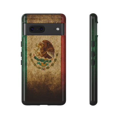 Vintage Mexico Flag Phone Case – Mexican Pride Grunge Flag Aesthetic Tough Case