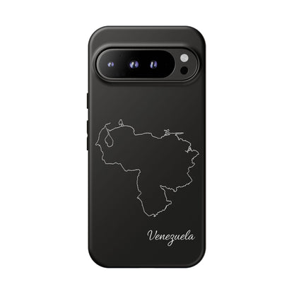 Venezuela Outline Phone Case – Minimal Country Map Tough Case (iPhone, Samsung, Pixel)