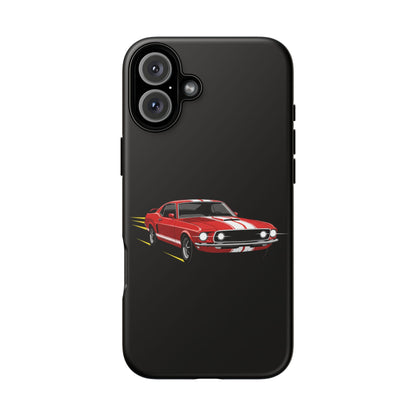 Red Muscle Car Phone Case – Classic Car Racing Tough Protective Case