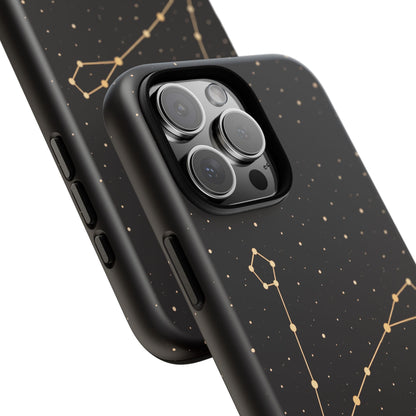 Pisces Zodiac Constellation Phone Case – Luxe Gold Celestial Cover