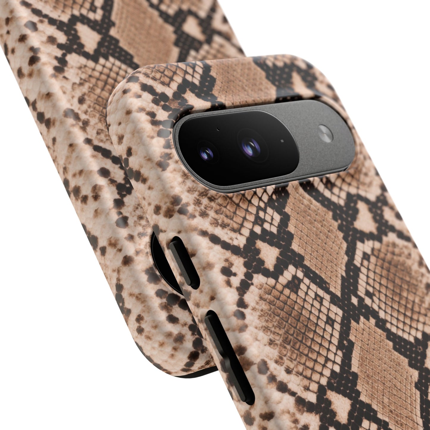 Snake Print Phone Case – Brown Python Pattern Slim Protective Cover for Iphone, Samsung Galaxy and Pixel