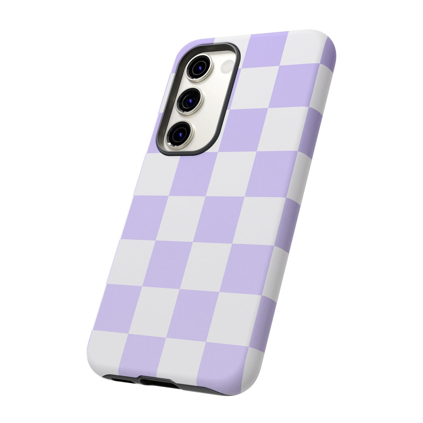 Lavender Checkerboard Phone Case | Pastel Aesthetic Checkered iPhone & Samsung Tough Case