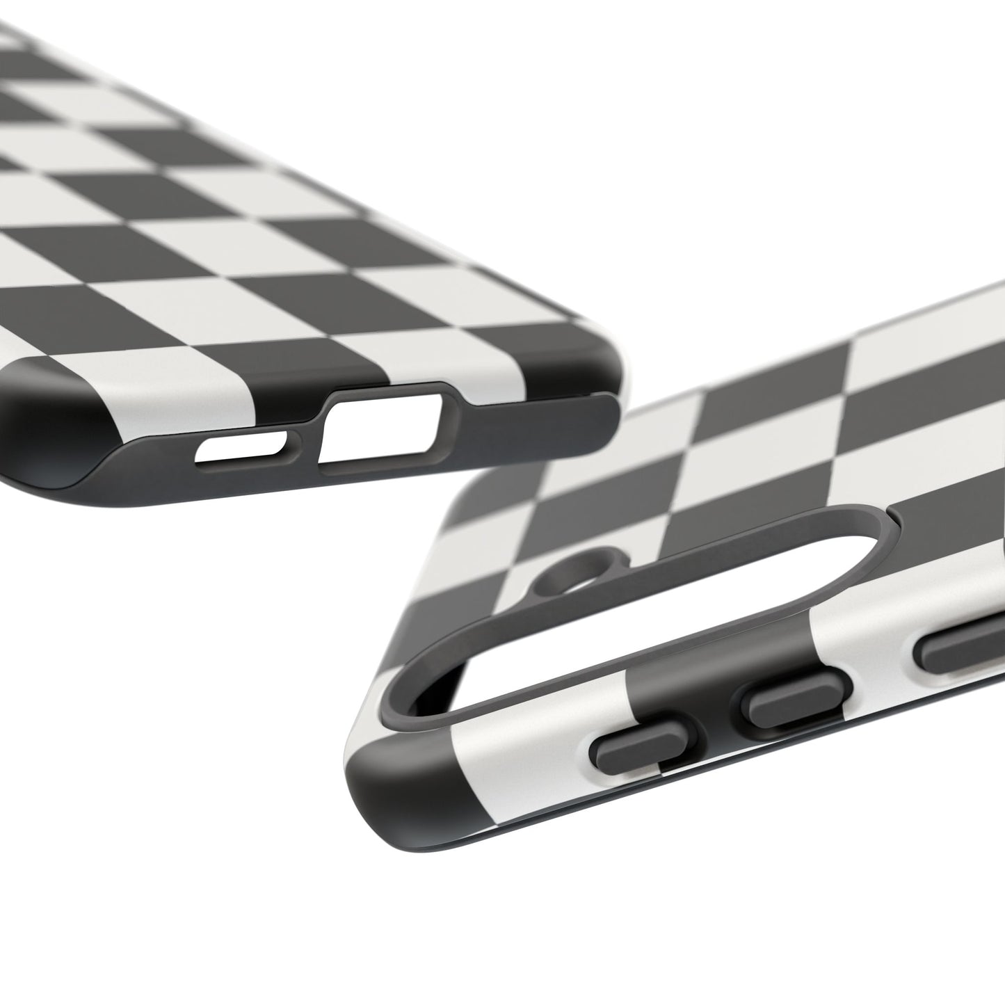 Black & White Checkerboard Phone Case – Classic Aesthetic Tough Protective Case for Iphone, Samsung Galaxy and Pixel