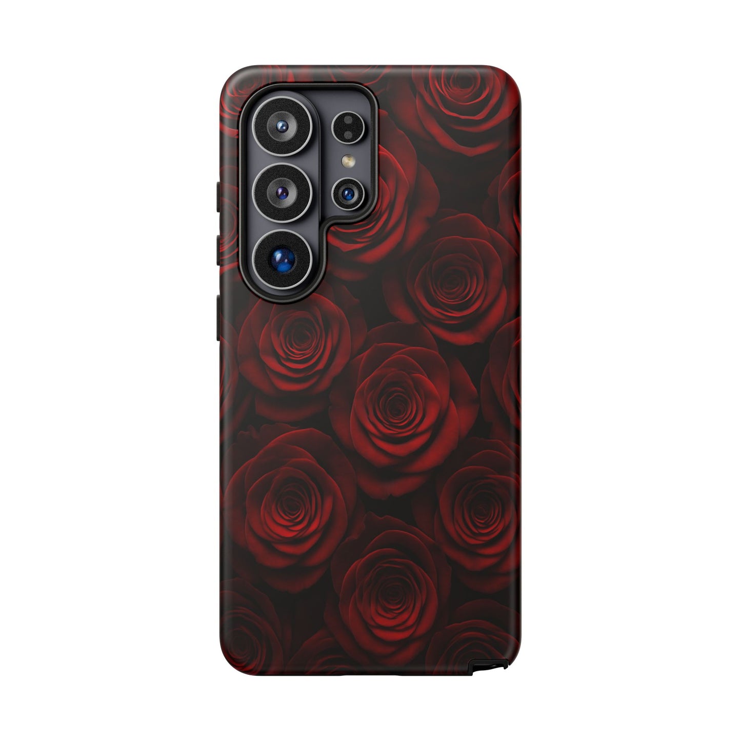 Dark Red Rose Phone Case – Gothic Floral Tough Case (iPhone, Samsung, Pixel)