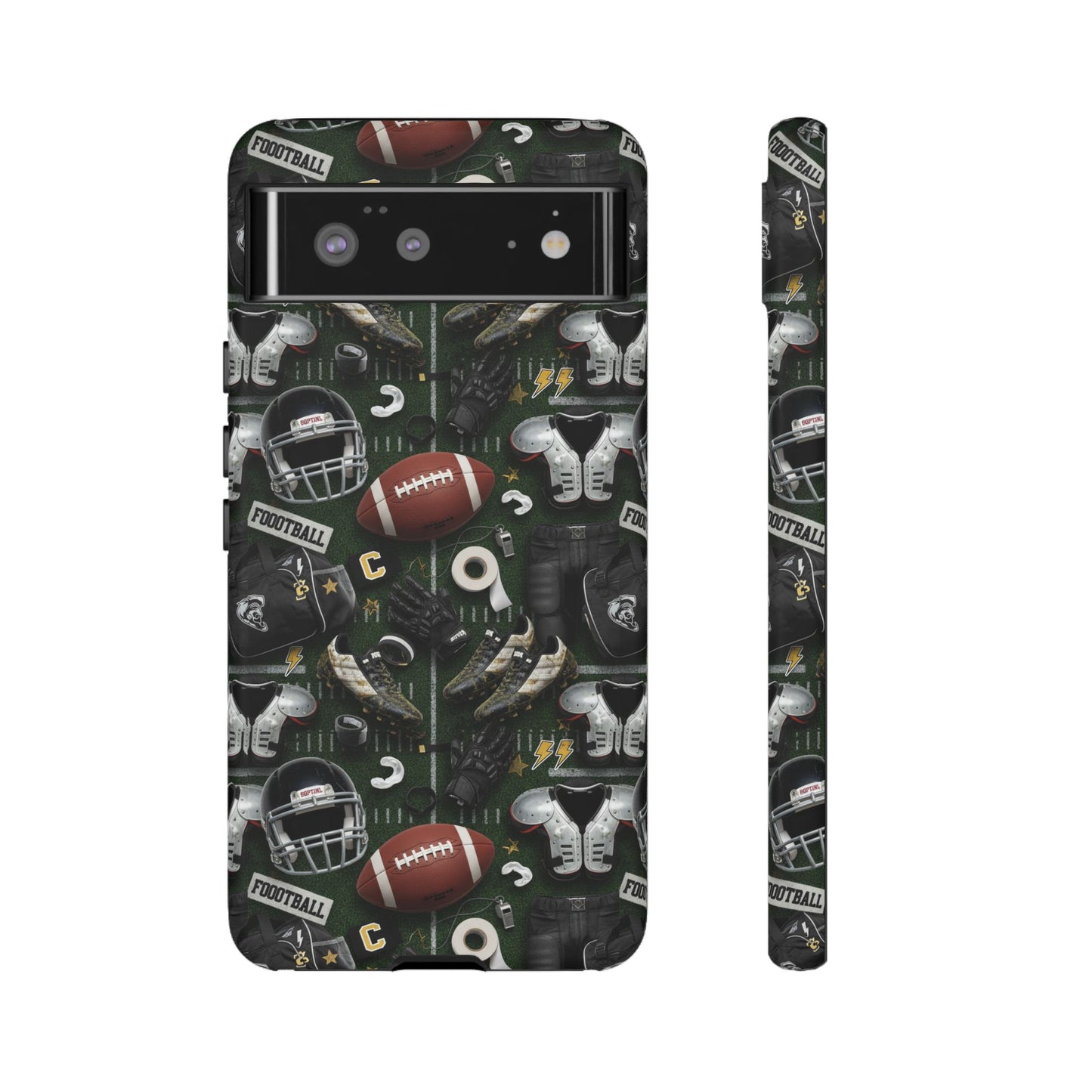 Football Pattern Phone Case – Sports Fan Tough Protective Game Day Case