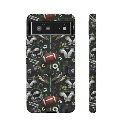 Football Pattern Phone Case – Sports Fan Tough Protective Game Day Case