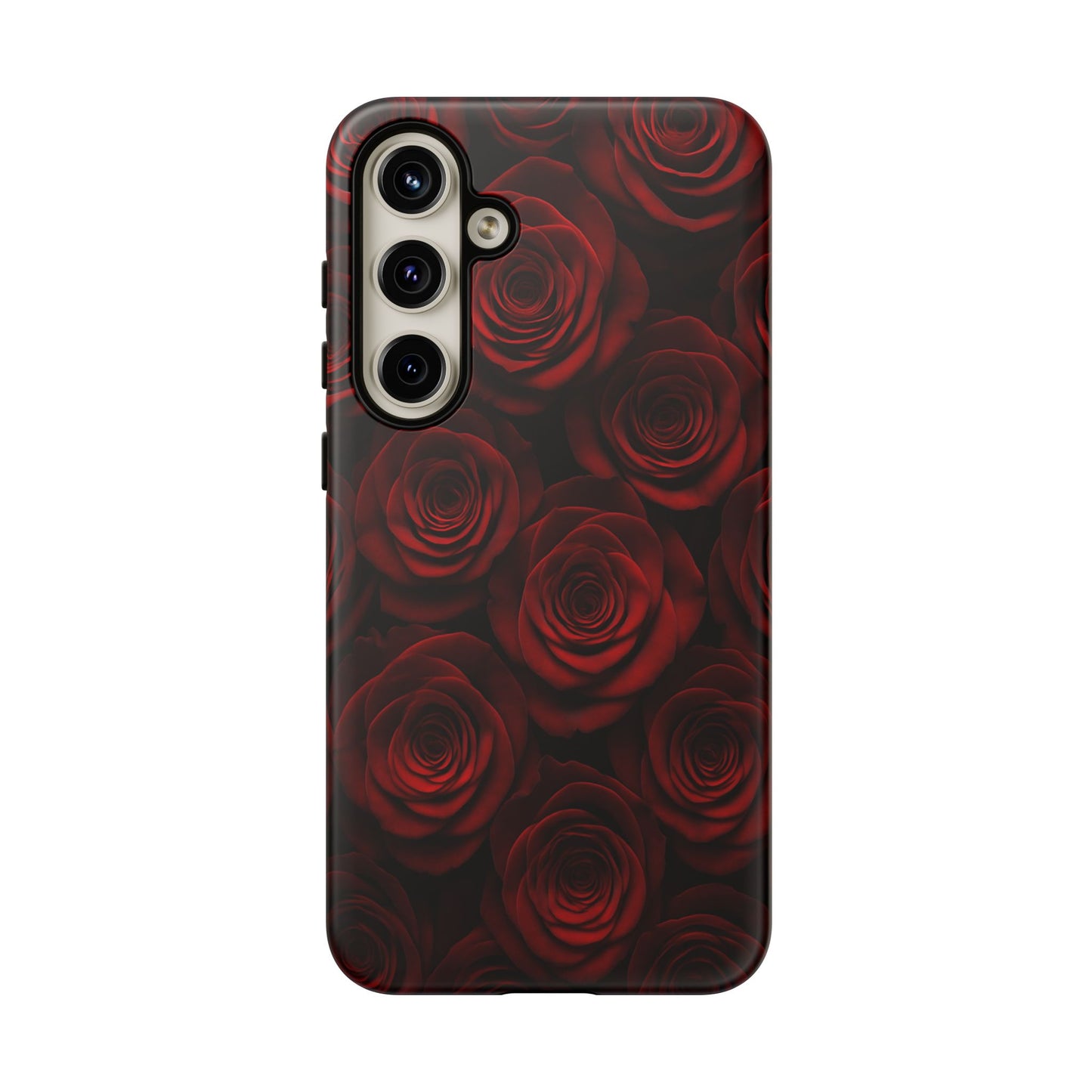 Dark Red Rose Phone Case – Gothic Floral Tough Case (iPhone, Samsung, Pixel)