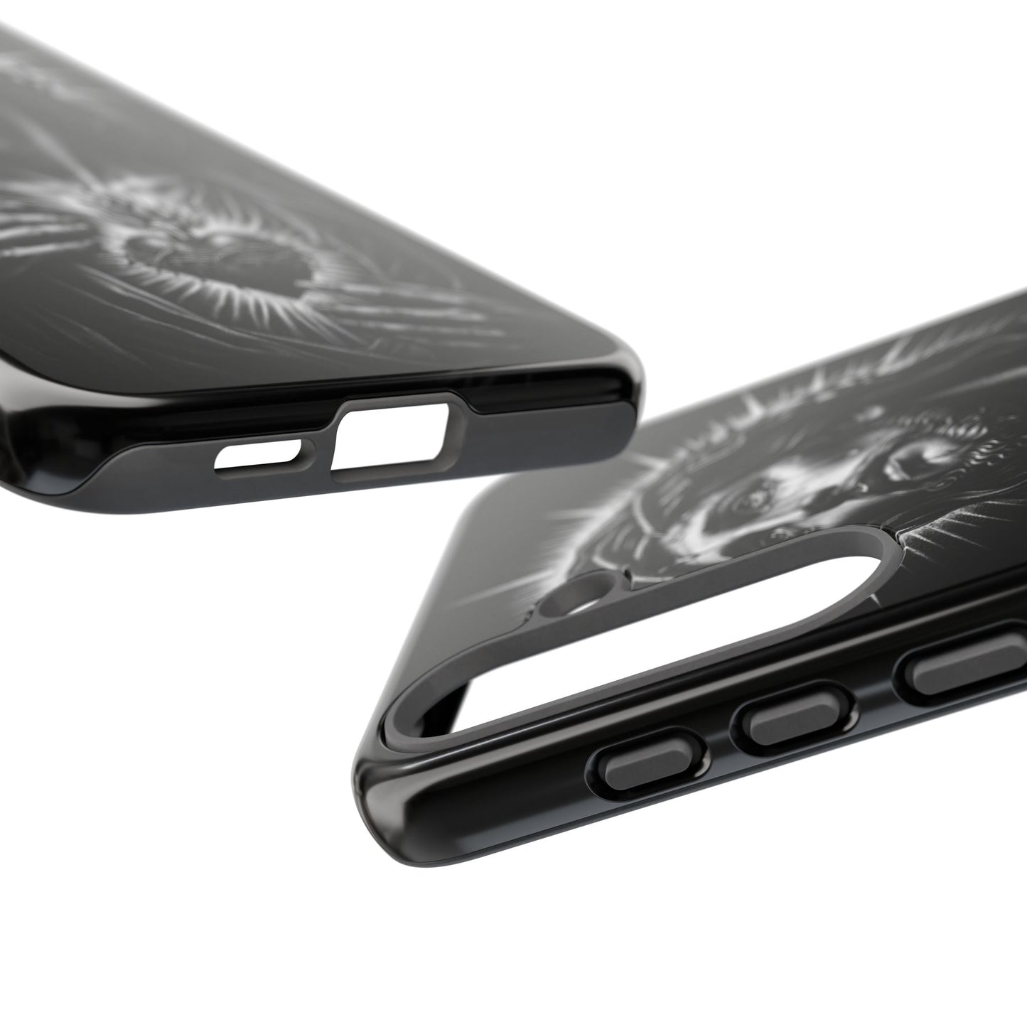 Jesus Sacred Heart Phone Case Black White Christian Faith Aesthetic