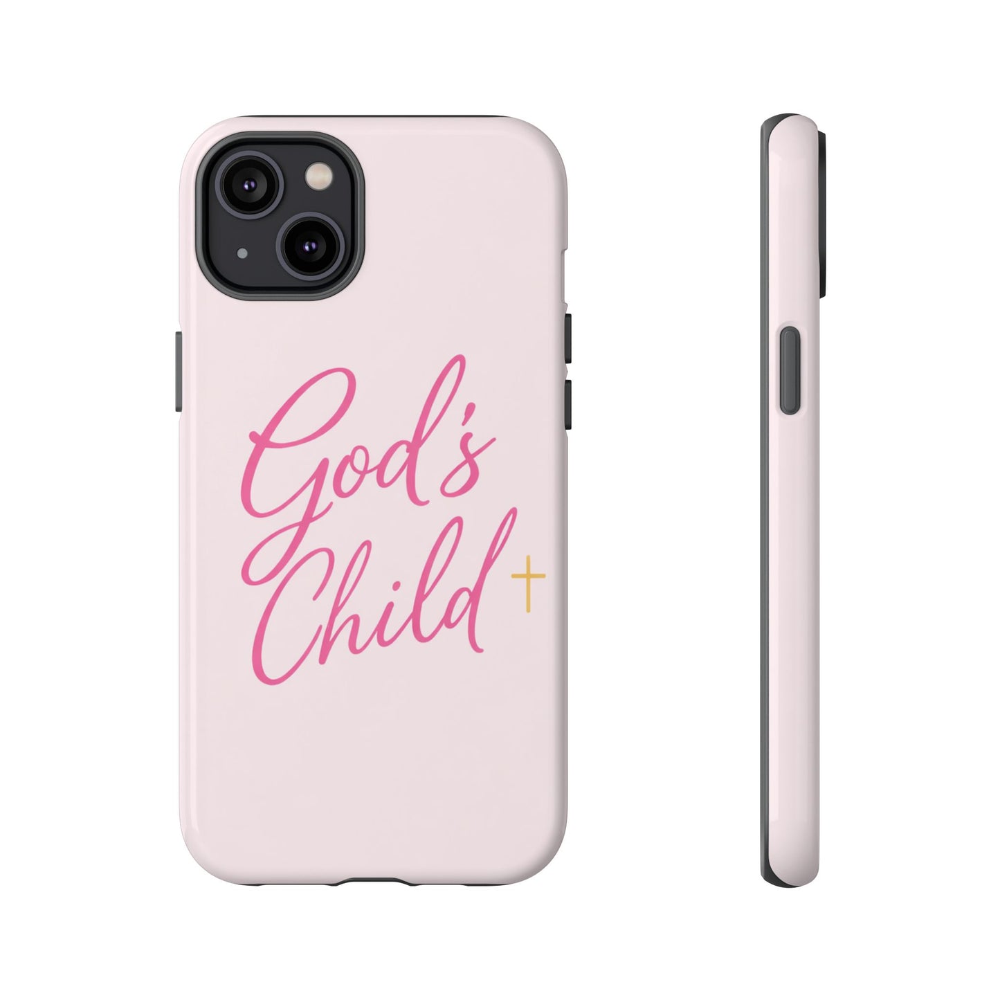 Gods Child Phone Case Christian Pink Aesthetic Tough iPhone Case