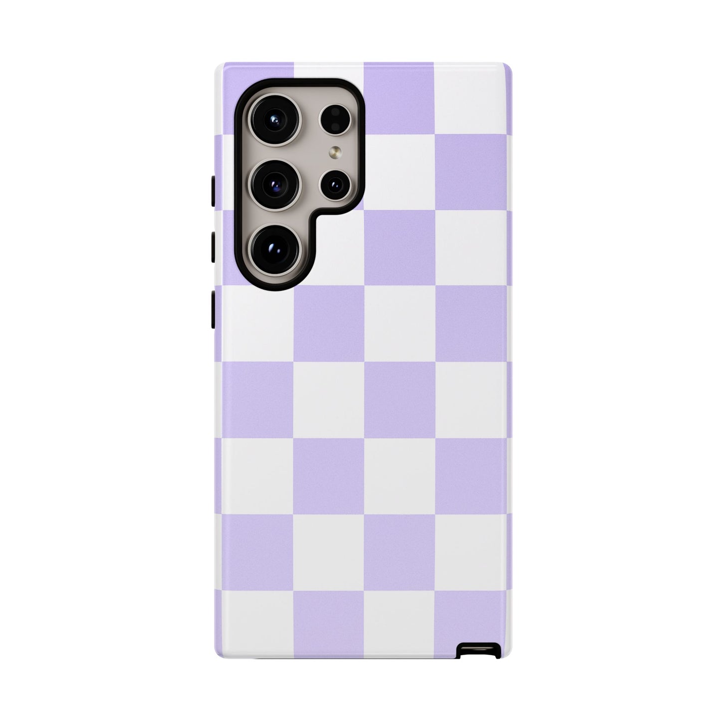 Lavender Checkerboard Phone Case | Pastel Aesthetic Checkered iPhone & Samsung Tough Case