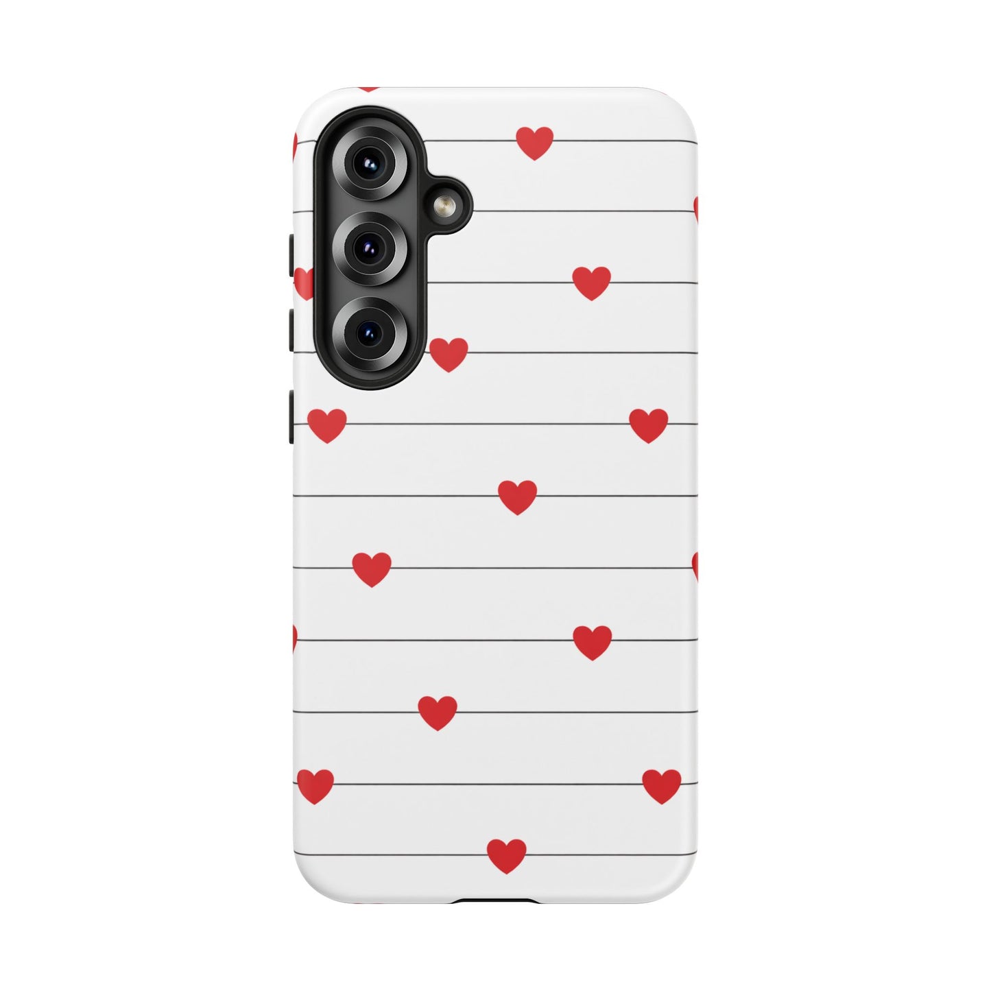 Red Heart Stripe iPhone Case | Tough Shockproof Love Aesthetic Cover