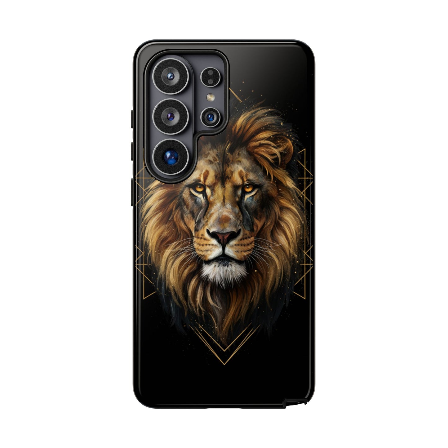 Majestic Lion Phone Case – Black Gold Luxury Lion Art Tough Protective Case
