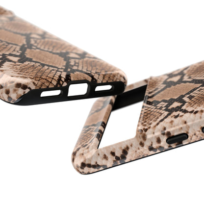 Snake Print Phone Case – Brown Python Pattern Slim Protective Cover for Iphone, Samsung Galaxy and Pixel