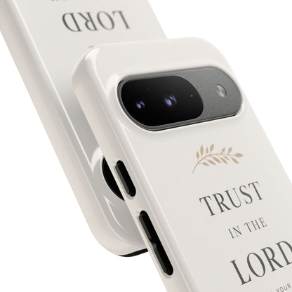 Proverbs 3:5 Christian Phone Case Trust in the Lord Minimalist Faith Cover
