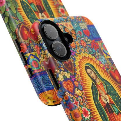 Virgin Mary Guadalupe Phone Case Mexican Folk Art Tough Cover iPhone Samsung
