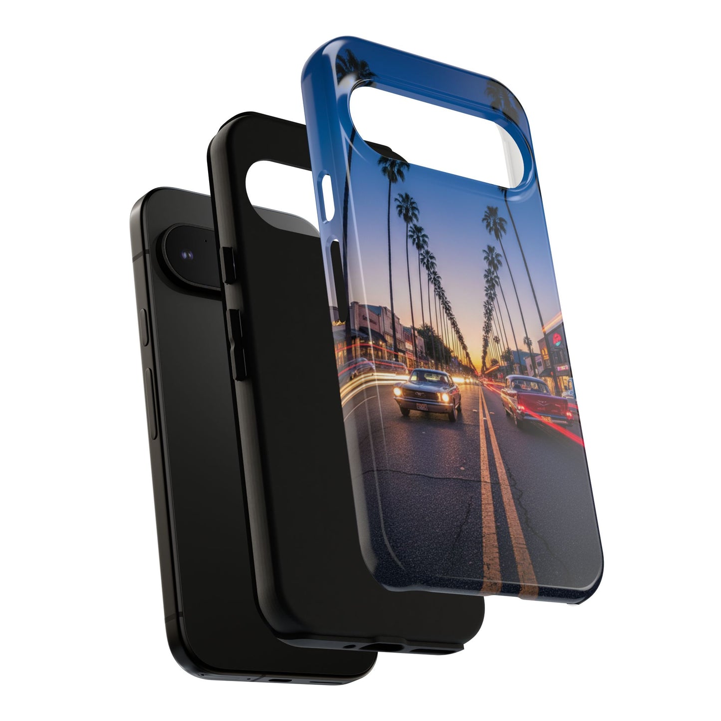 LA Sunset Boulevard Phone Case | Palm Tree Sunset Aesthetic | City Night Tough Case