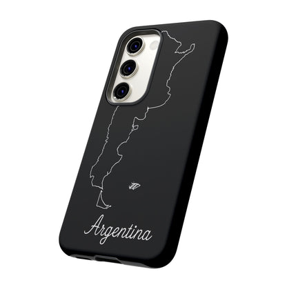 Argentina Outline Phone Case – Minimal Country Map Tough Case (iPhone, Samsung, Pixel)