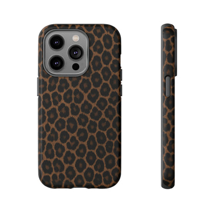 Brown Leopard Print Phone Case | Classic Animal Print Aesthetic Tough Protective Case