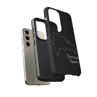 Dominican Republic Outline Phone Case – Minimal Country Map Tough Case (iPhone, Samsung, Pixel)