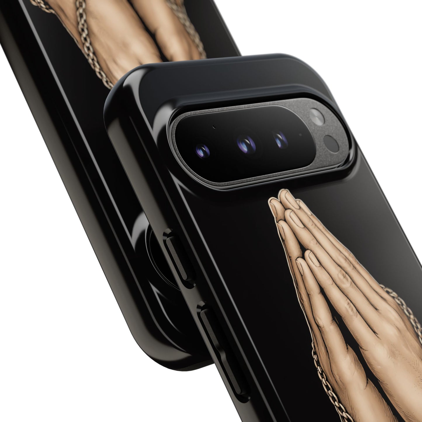 Praying Hands Cross Phone Case – Christian Faith Scripture Cover