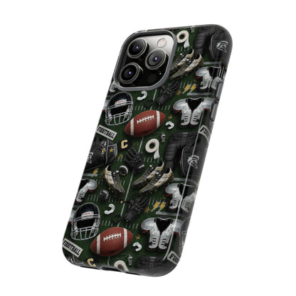 Football Pattern Phone Case – Sports Fan Tough Protective Game Day Case