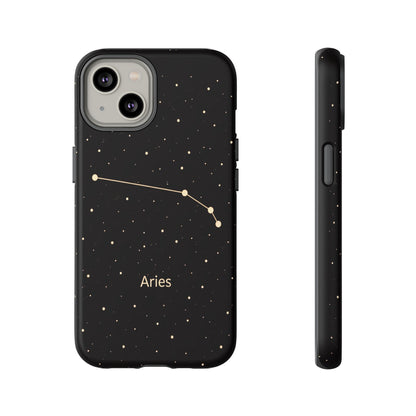 Aries Zodiac Constellation Phone Case – Luxe Gold Celestial Cover