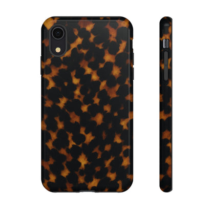 Tortoiseshell Pattern Tough Phone Case | Classic Leopard-Style Protective Cover