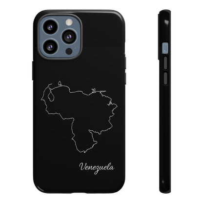 Venezuela Outline Phone Case – Minimal Country Map Tough Case (iPhone, Samsung, Pixel)