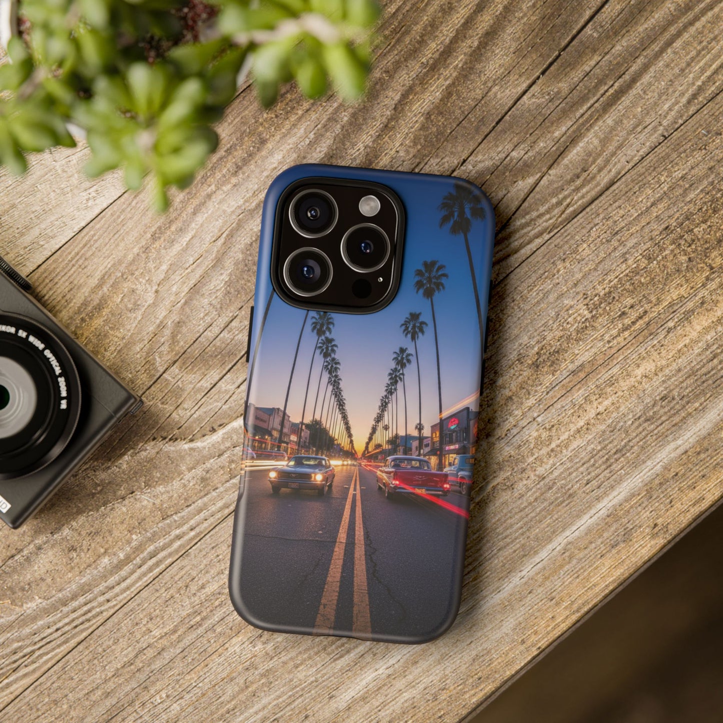 LA Sunset Boulevard Phone Case | Palm Tree Sunset Aesthetic | City Night Tough Case