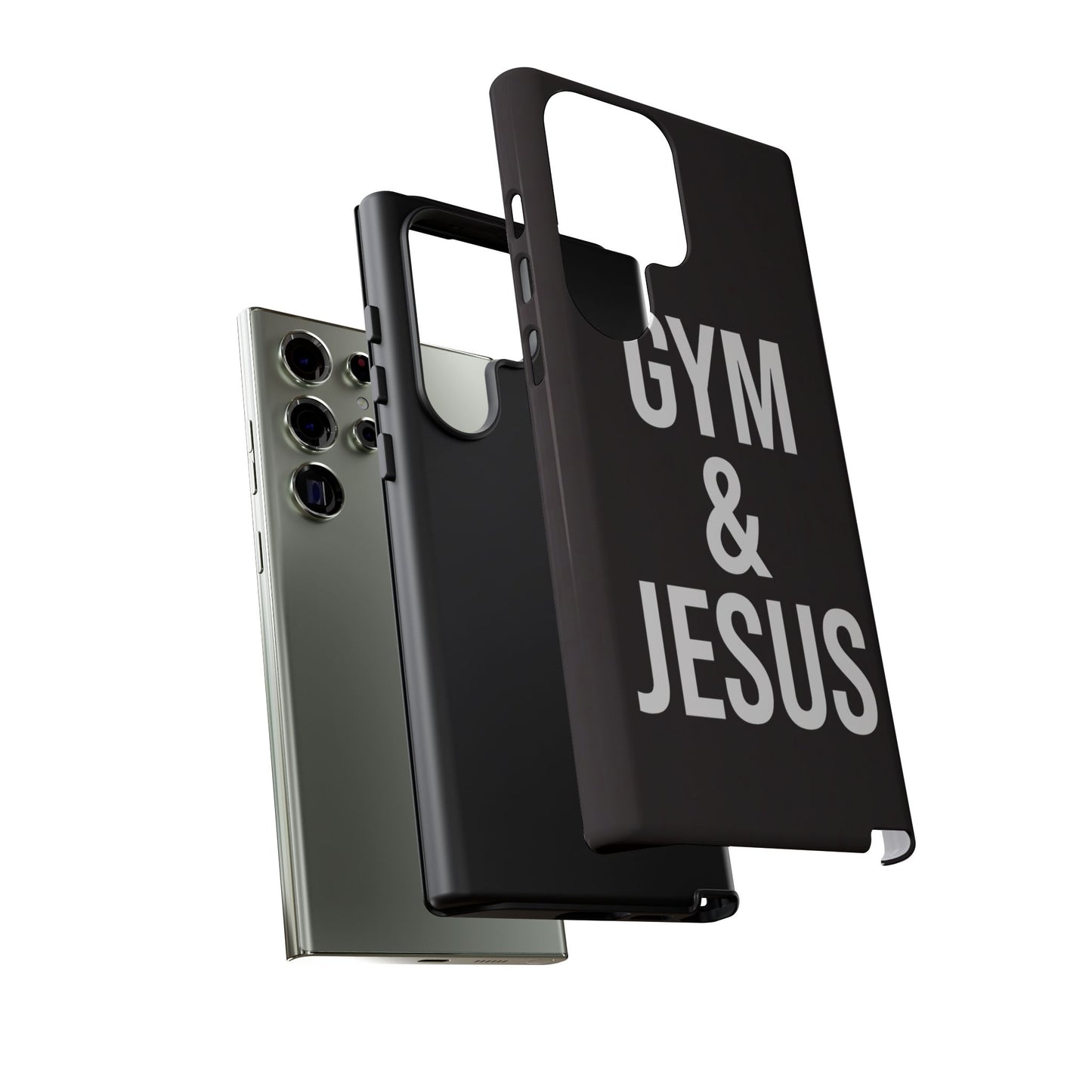 Gym & Jesus Phone Case Christian Faith Workout Gym Motivation Case
