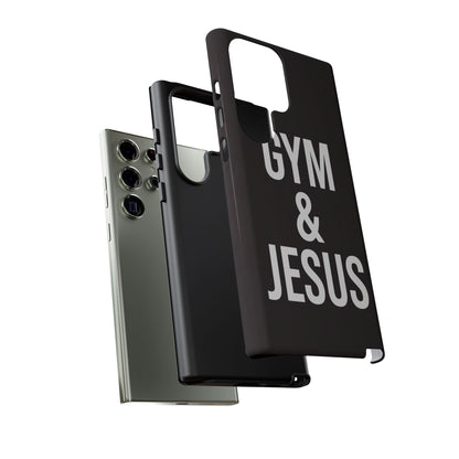 Gym & Jesus Phone Case Christian Faith Workout Gym Motivation Case