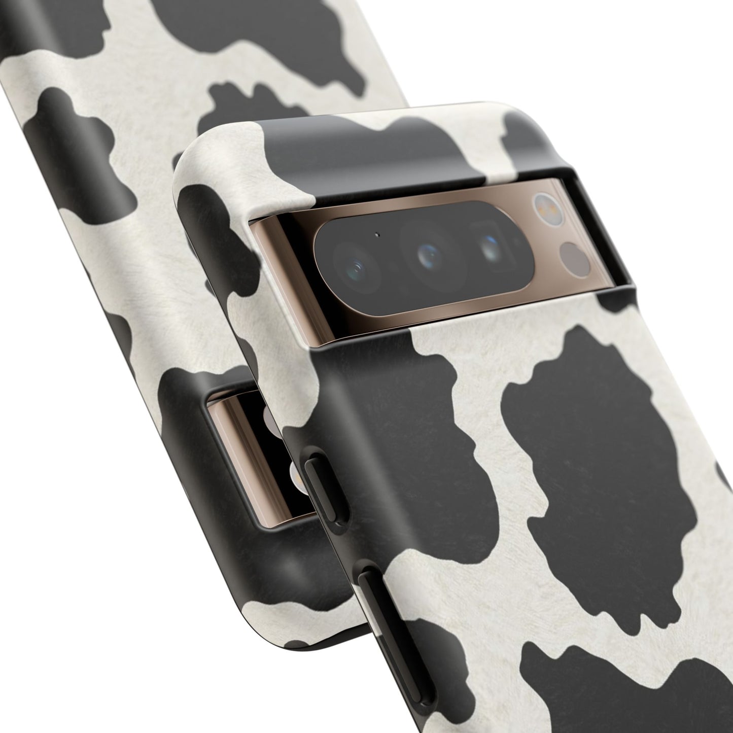 Black & White Cow Print Phone Case | Western Aesthetic iPhone & Samsung Tough Case