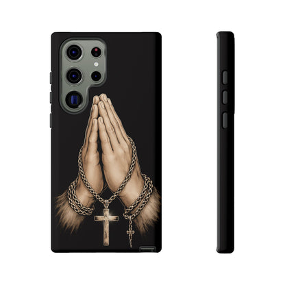 Praying Hands Cross Phone Case – Christian Faith Scripture Cover